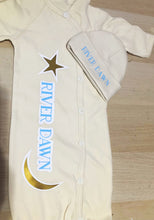 Load image into Gallery viewer, The Moon and the Stars Customized with Name Baby Sleeper Gown
