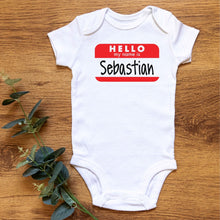 Load image into Gallery viewer, Hello, My name is... Onesie