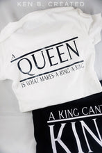 Load image into Gallery viewer, King & Queen Couples T-Shirt Set
