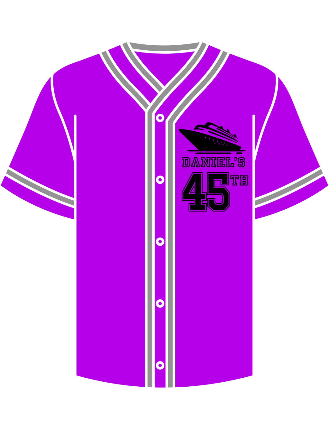 Daniel's 45th Birthday Cruise Baseball Jersey