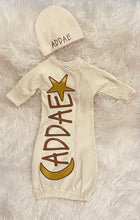 Load image into Gallery viewer, The Moon and the Stars Customized with Name Baby Sleeper Gown
