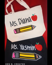 Load image into Gallery viewer, Personalized Teachers Tote Bag
