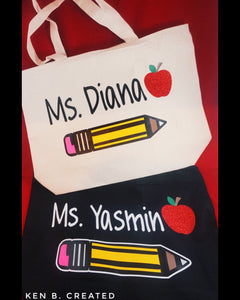 Personalized Teachers Tote Bag