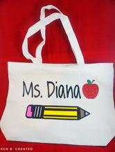 Load image into Gallery viewer, Personalized Teachers Tote Bag
